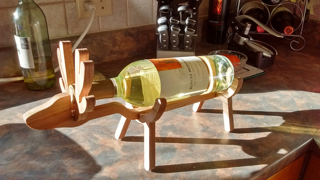 Reindeer Wine Bottle Holder Projects Inventables Community Forum
