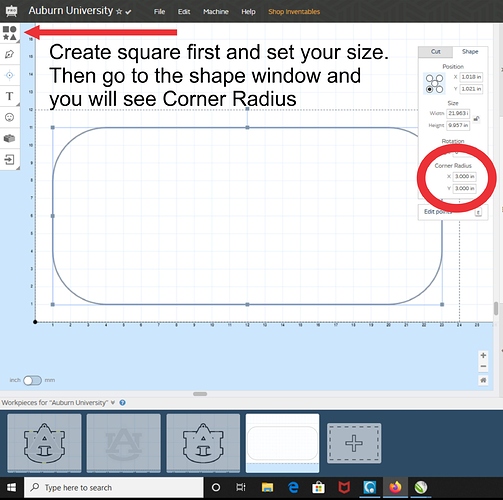 Corner Radius