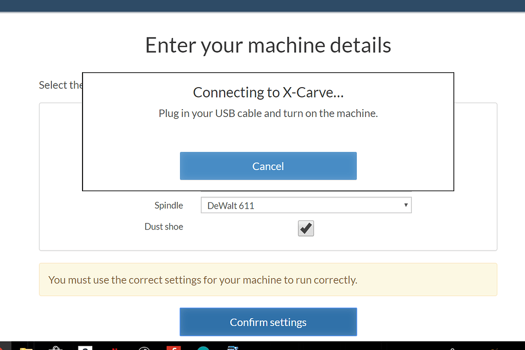Xcontroller not connecting to computer XCarve Inventables