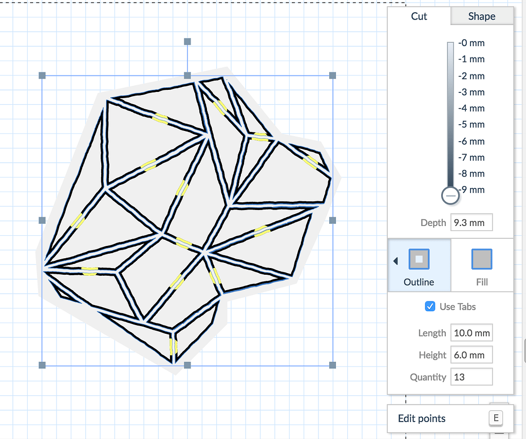 Do tabs cross multiple cutting paths? Easel Inventables Community Forum