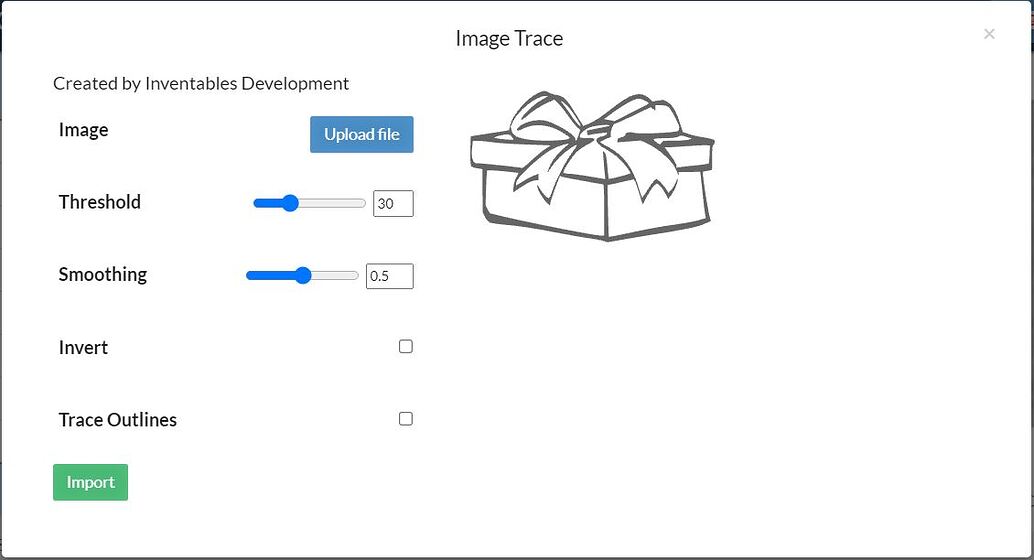 Trying to trace an image and bring it into easel getting two lines