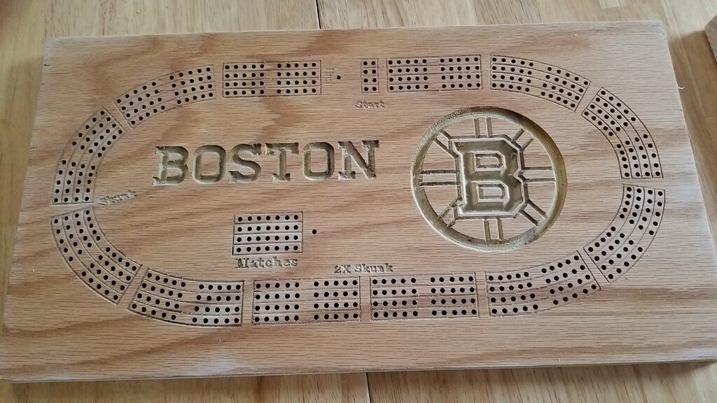 First carve Boston Bruins cribbage board Projects Inventables Community Forum