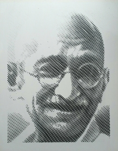 ghandi engraving
