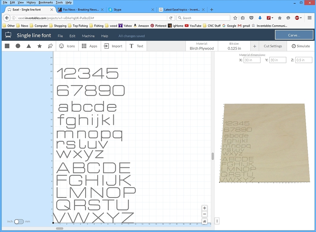 Single line font Easel file Easel Inventables Community Forum