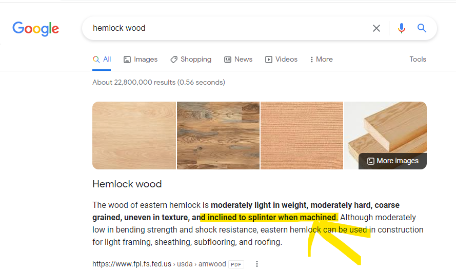 Carving Hemlock? Inventables Community Forum