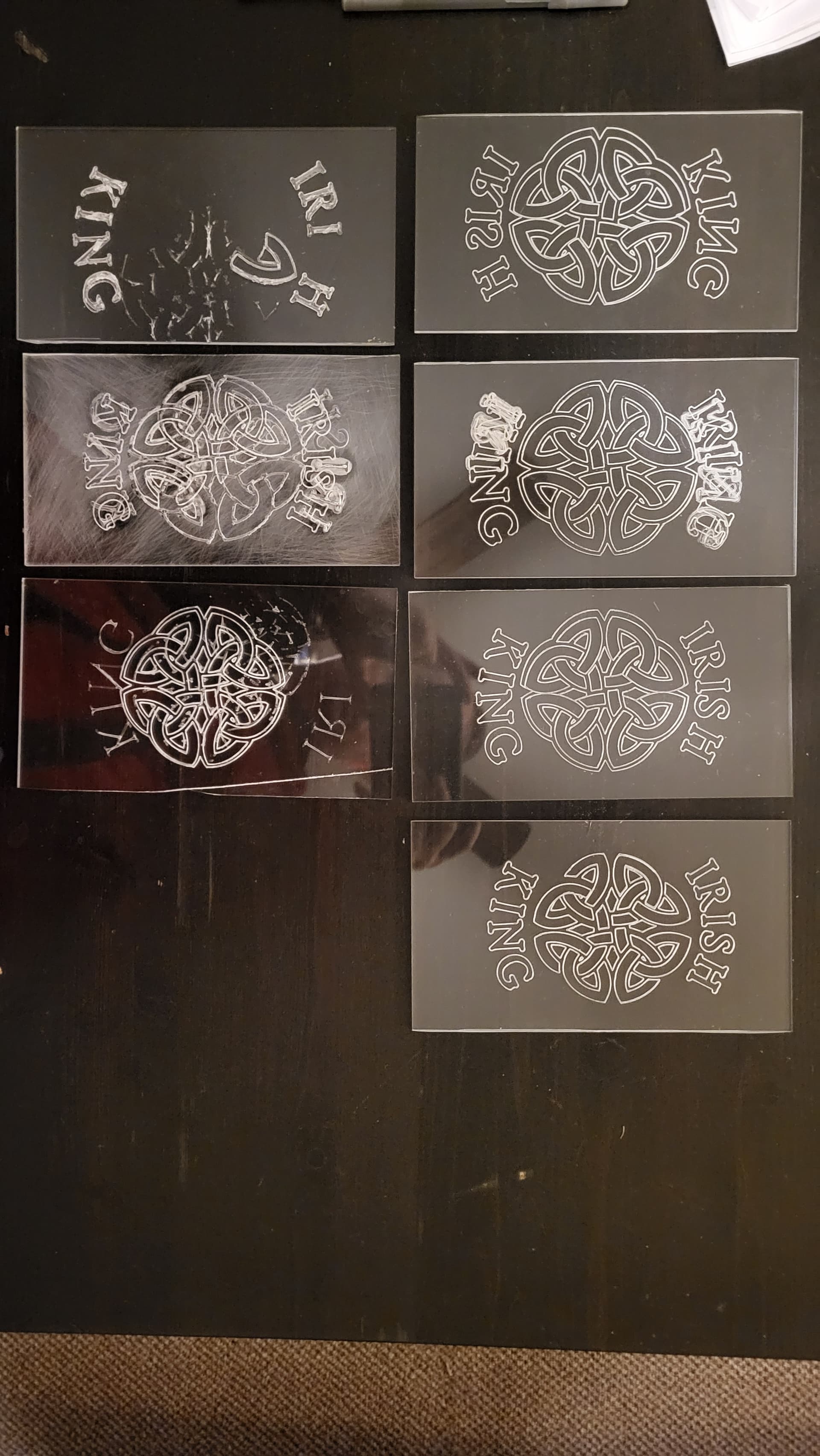 Acrylic carve design keeps changing 3018 pro Easel Pro