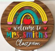 Welcome Teacher sign - colorful